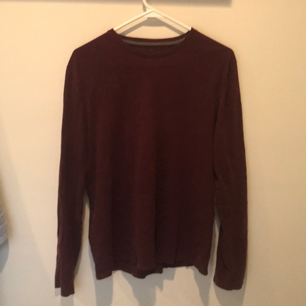 Banana Republic Men’s Maroon Long Sleeve - M